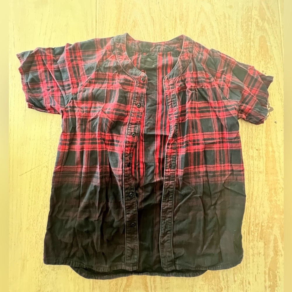 plaid button up